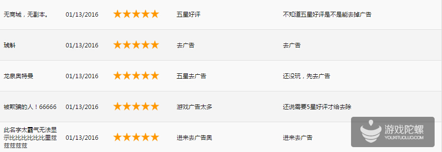 App Store上给游戏五星差评的玩家都是什么心理?