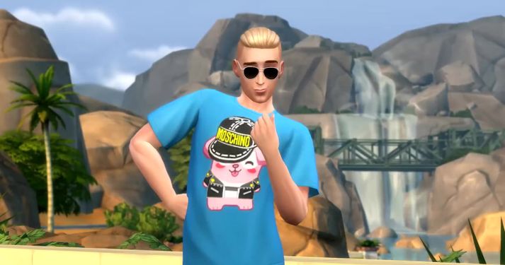 The-Sims-4-Moschino-Stuff-Pack-Trailer-Sim-in-Branded-Shirt (2).jpg