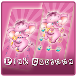 Lovely Piggy Pink Cartoon
