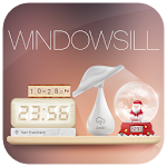 Christmas theme clock widge